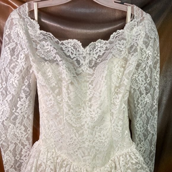 Vintage 1950’s white wedding dress. Size xs. 32” chest‎ 24” waist. Bag b53 ACE - Picture 3 of 9